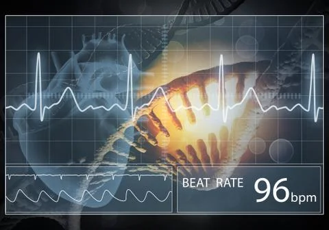 Medicine user interface, 3D rendering Stock Illustration