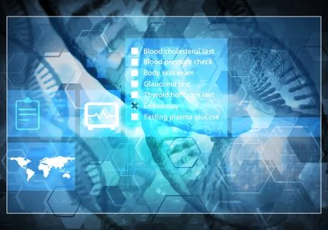 Medicine user interface, 3D rendering Stock Illustration