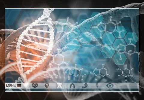 Medicine user interface, 3D rendering Stock Illustration