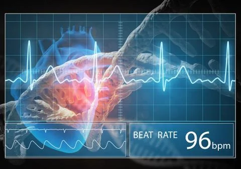 Medicine user interface, 3D rendering Stock Illustration