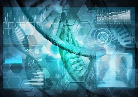 Medicine user interface, 3D rendering Stock Illustration