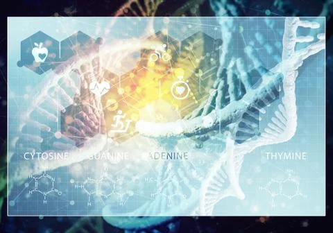 Medicine user interface, 3D rendering Stock Illustration