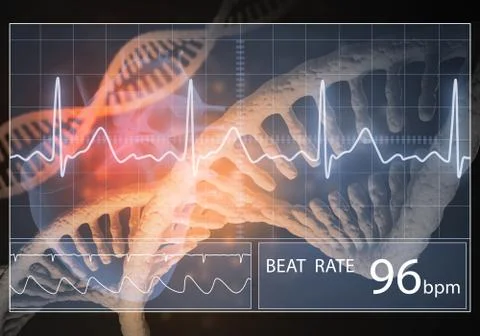 Medicine user interface, 3D rendering Stock Illustration