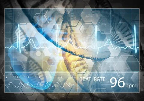 Medicine user interface, 3D rendering Illustrazione stock