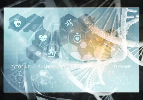 Medicine user interface, 3D rendering Stock Illustration