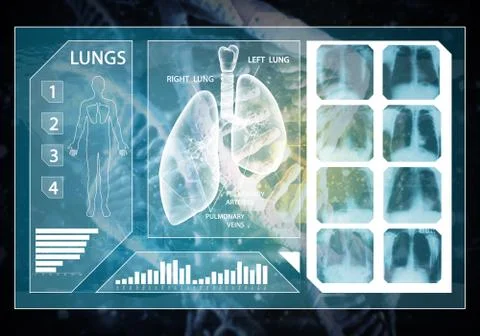 Medicine user interface, 3D rendering Stock Illustration