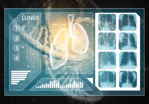 Medicine user interface, 3D rendering Stock Illustration