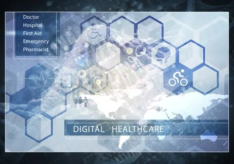 Medicine user interface, 3D rendering Stock Illustration