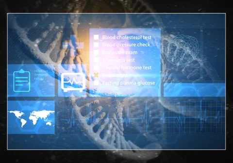 Medicine user interface, 3D rendering Stock Illustration