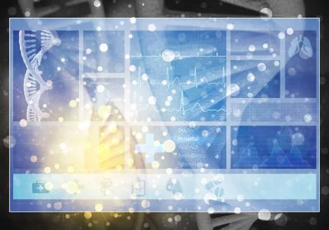 Medicine user interface, 3D rendering Stock Illustration