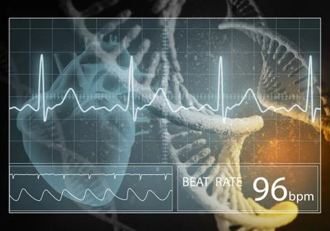 Medicine user interface, 3D rendering Stock Illustration