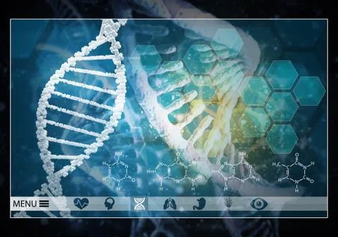 Medicine user interface, 3D rendering Stock Illustration