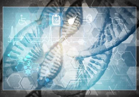 Medicine user interface, 3D rendering Illustrazione stock