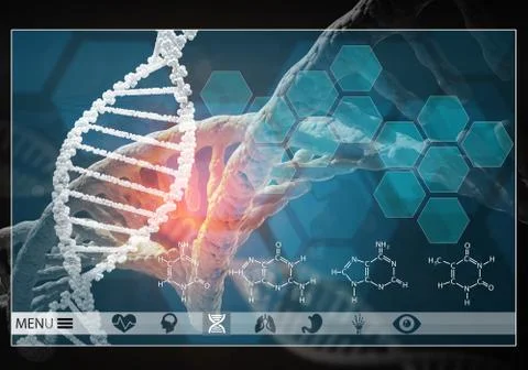 Medicine user interface, 3D rendering Stock Illustration