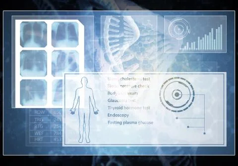 Medicine user interface Stock Illustration