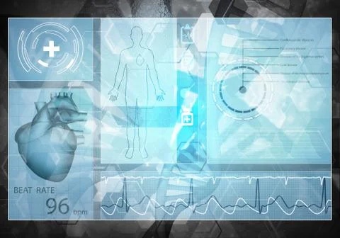 Medicine user interface Illustrazione stock