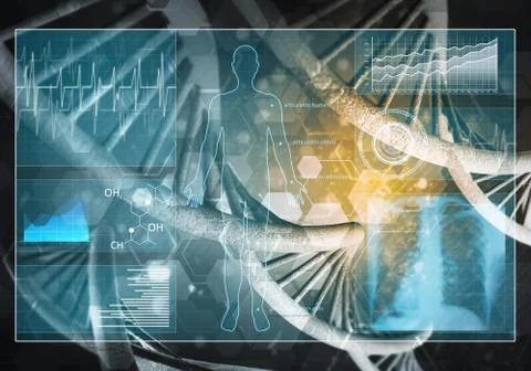 Medicine user interface Illustrazione stock