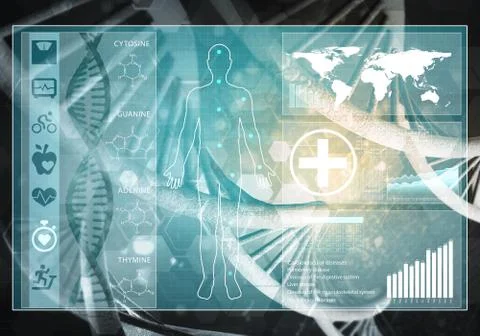 Medicine user interface 스톡 일러스트