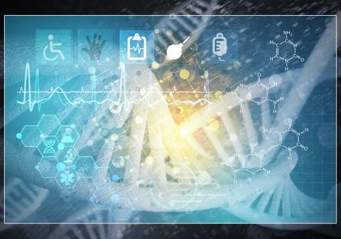 Medicine user interface Illustrazione stock