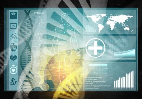 Medicine user interface Illustrazione stock