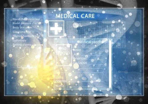 Medicine user interface Illustrazione stock