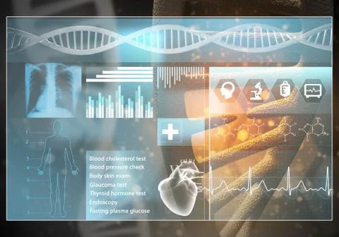 Medicine user interface Illustrazione stock