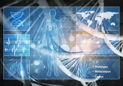 Medicine user interface Illustrazione stock
