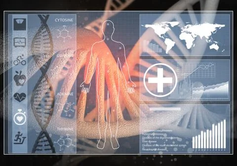 Medicine user interface Stock Illustration