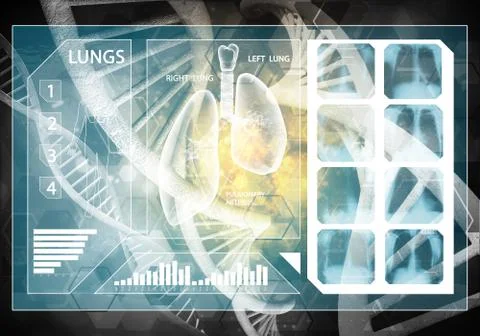 Medicine user interface Illustrazione stock