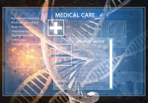Medicine user interface Illustrazione stock