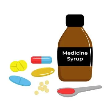 Medicine Vector Set Illustration Stock Illustration