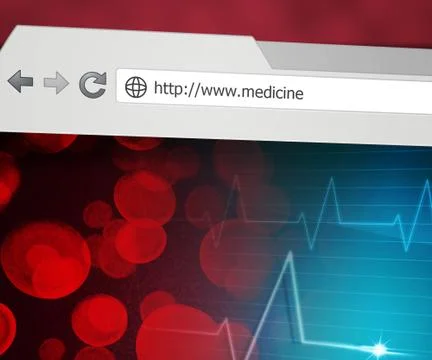Medicine web browser Stock Illustration
