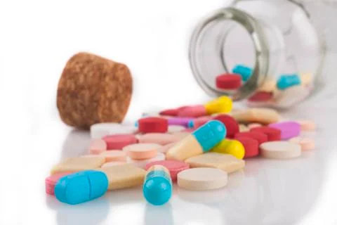Medicine on White Stock Photos