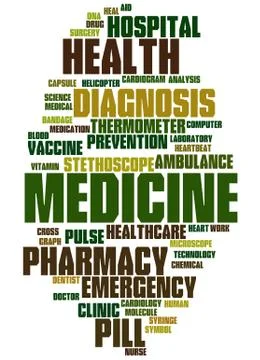 Medicine, word cloud concept 스톡 일러스트