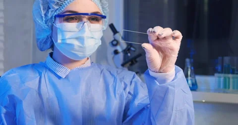 Medicine worker analyzing DNA mutation. Vaccine research. Stock Footage 152509721