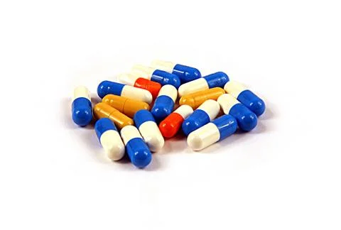 Medicines in capsules Stock Photos