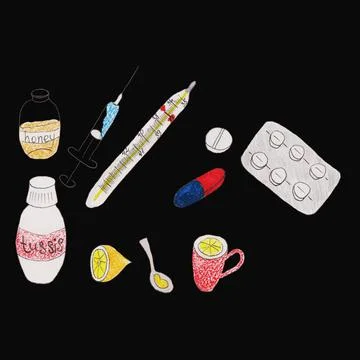 Medicines Stock Illustration