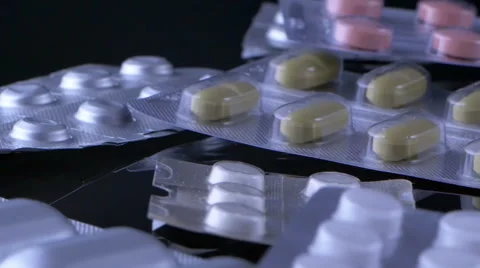 Medicines - macro shot Stock Footage 46936262