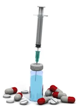 Medicines on a white surface Stock-Illustration