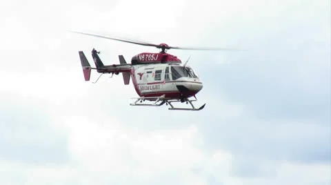 Medicopter 03 flying Stock Footage 25300329