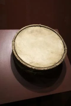 Medieval Arabic drum instrument Stock Photos