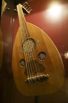 Medieval Arabic oud instrument Stock Photos