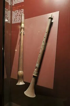 Medieval Arabic wind instrument Stock Photos