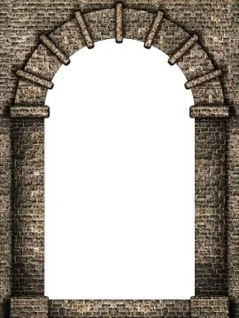 Medieval arch isolated Stock Photos