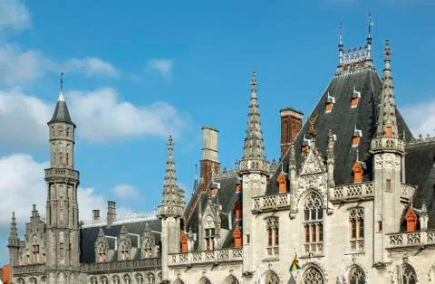 The medieval architecture of Bruges Stock Photos