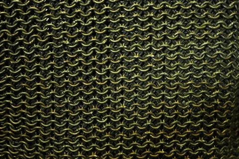 Medieval armor pattern and geometric steel background. Macro texture of int.. Stock Photos
