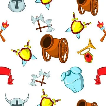 Medieval armor pattern, cartoon style 스톡 일러스트