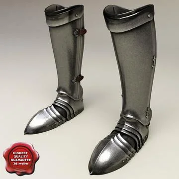 Medieval Armour Boots ~ 3D Model 