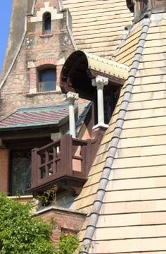 Medieval balcony 스톡 사진