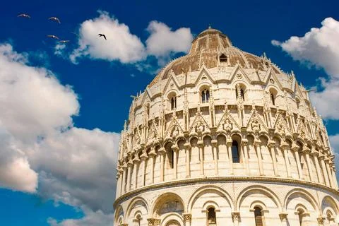The medieval The Baptistery Stock Photos